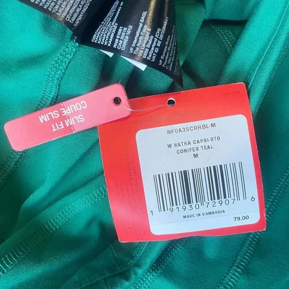 NWT The North Face Womens Hatha Capri Leggings Green Active Wear - Picture 8 of 12